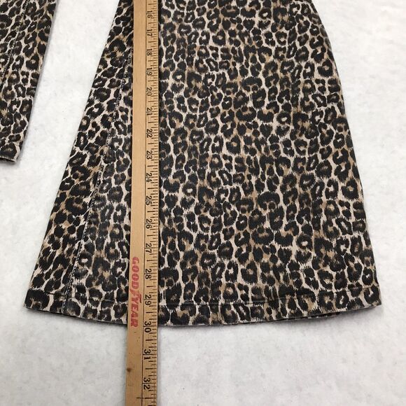 WE THE FREE People Wide Flare Jean Women 29 Reg (26x30) Leopard Print Stretch - Picture 15 of 16